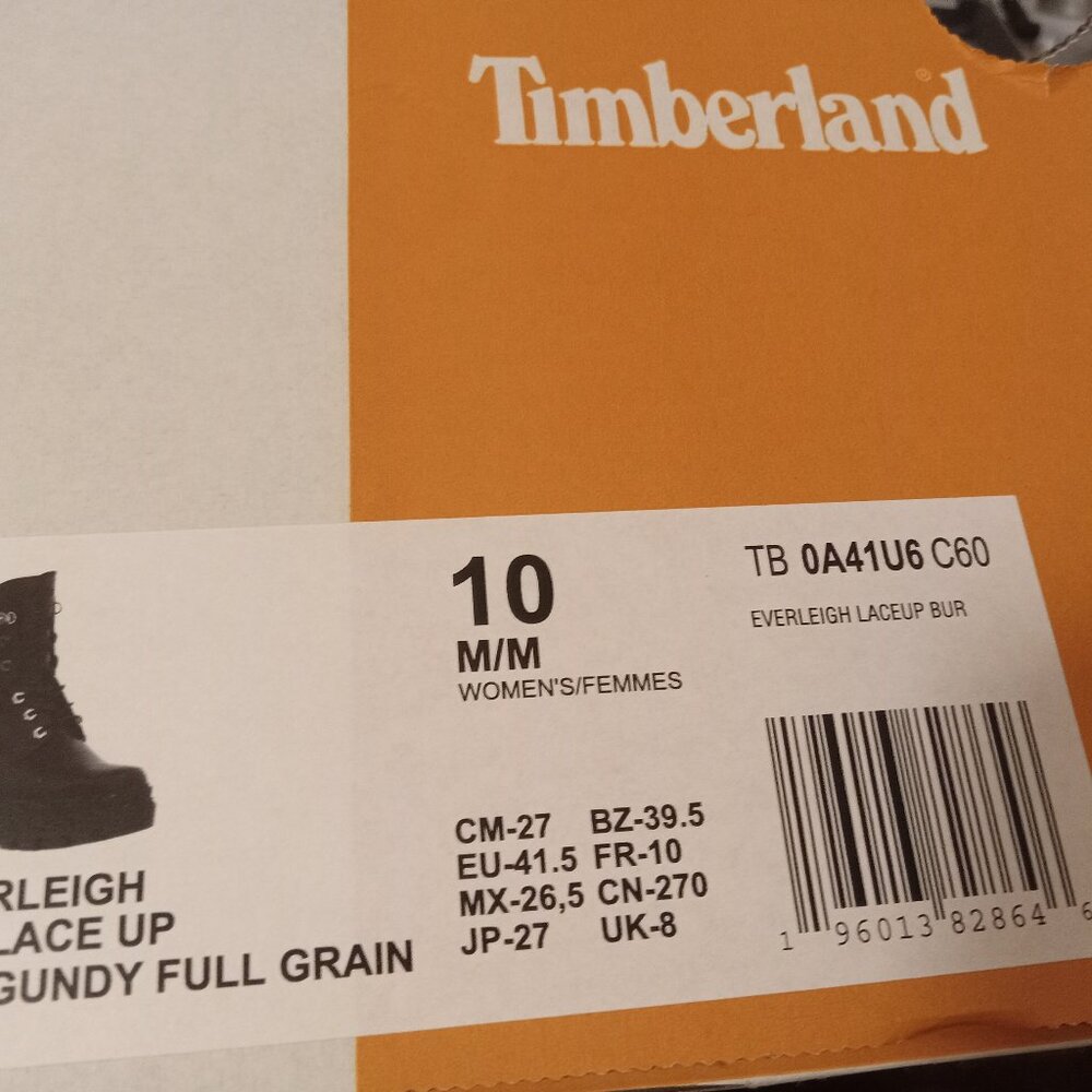 Red Timberland Combat Boots - Picture 8 of 8